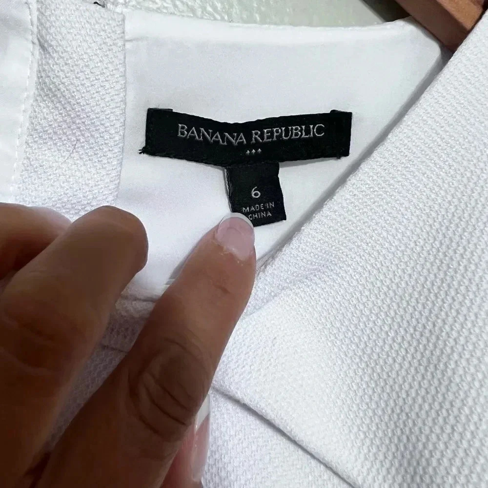 Banana Republic White Dress Size 6 - Picture 5 of 12